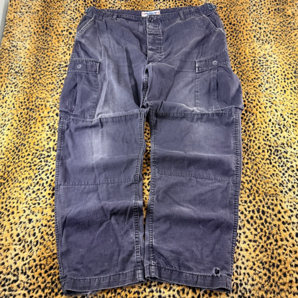Propper Mens Ripstop Cargo Pants Faded Navy Blue 40x30 Tactical Work Distressed